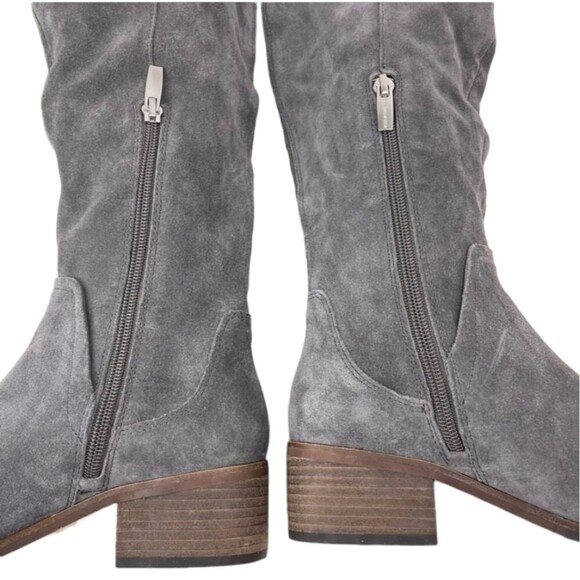 Vince Camuto Kochelda Over the Knee Boots Gray Suede Tall 37 6.5 - Picture 6 of 8